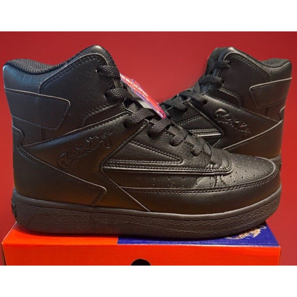 Patrick Ewing Black Orion Non Strap Men’s Size 8 Sneakers Ewing Shoes High Top - Picture 2 of 6